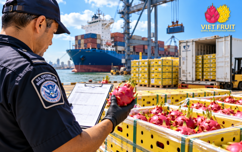 US customer inspection dragon fruit